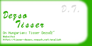 dezso tisser business card